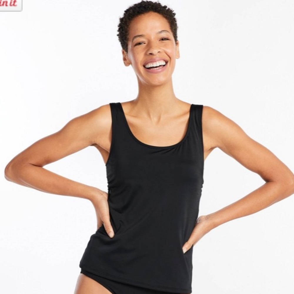 Womens LLBean Tankini Swim Top